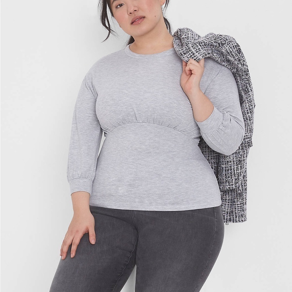 Lane Bryant Relaxed Crew-Neck Waist Panel Sweatshirt - Picture 3 of 11